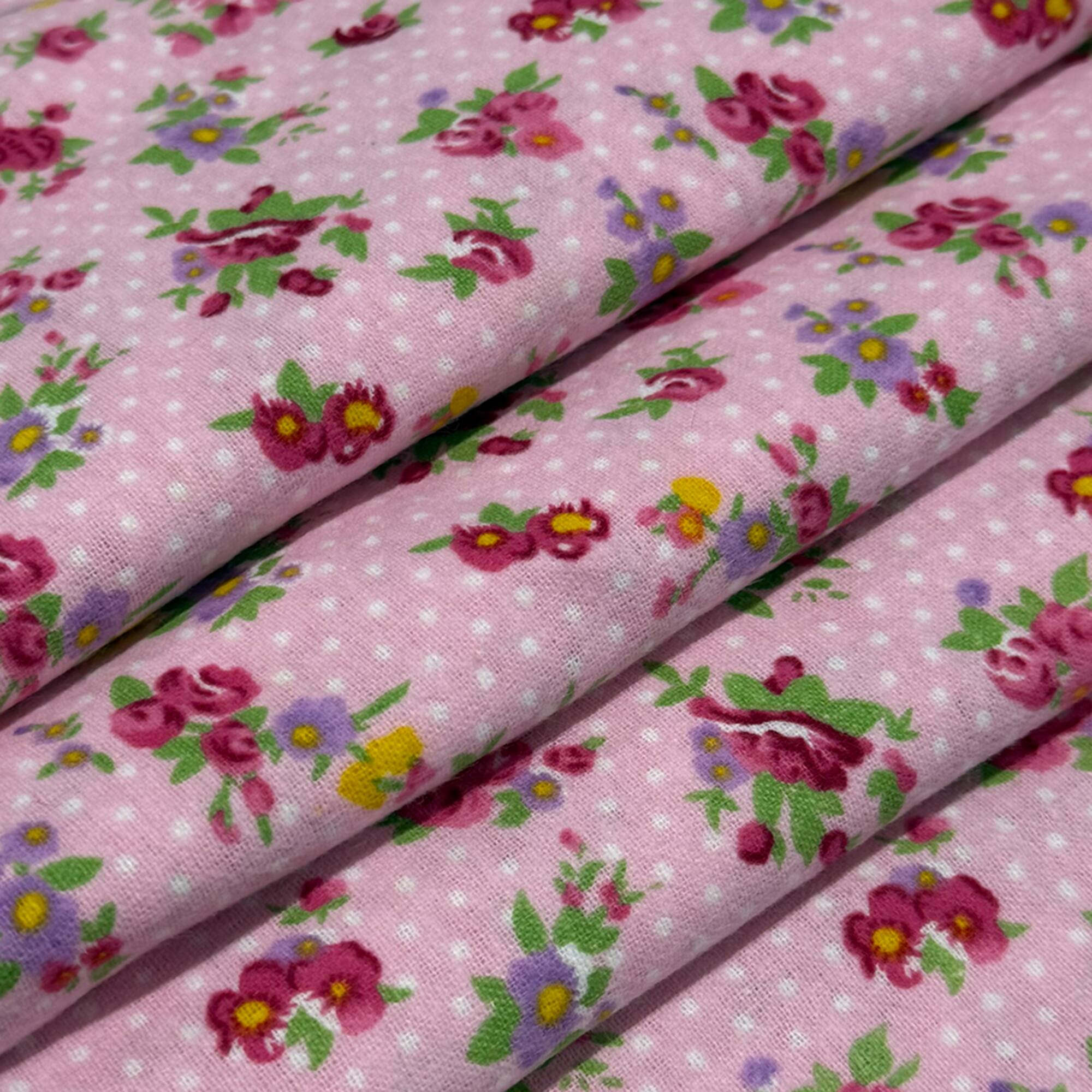 Feldman Flowers & Dots Cotton Flannel